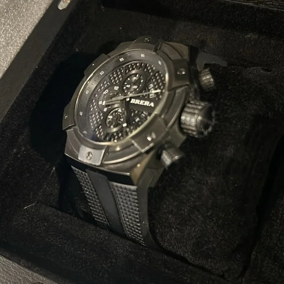 Brera Men’s Watch Black on Black Combination - With box